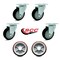 Service Caster Regency 600UBCKIT6 U-Boat Cart Caster and Wheel Replacement Set - REG-20S414-PPUB-BLK-TP2-4-PPUD820-2 - alternate 4